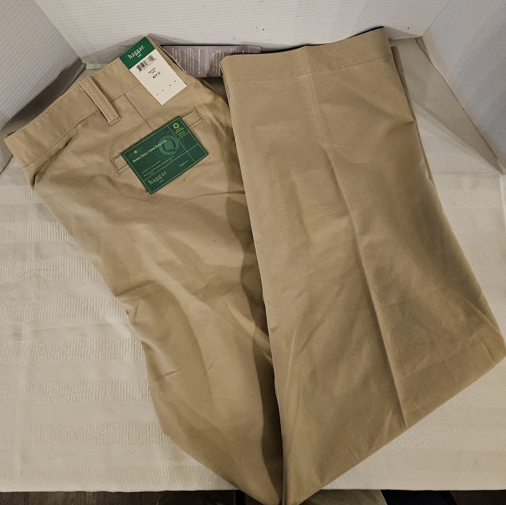 Haggar Tan Chinos Classic Cotton Twill